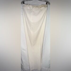 Apostrophe Cream Maxi Skirt with High Waist